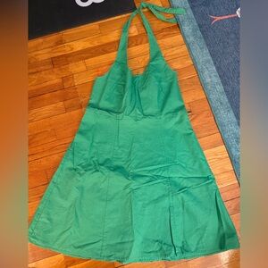 Vintage Merona Emerald Green Halter Dress 16
